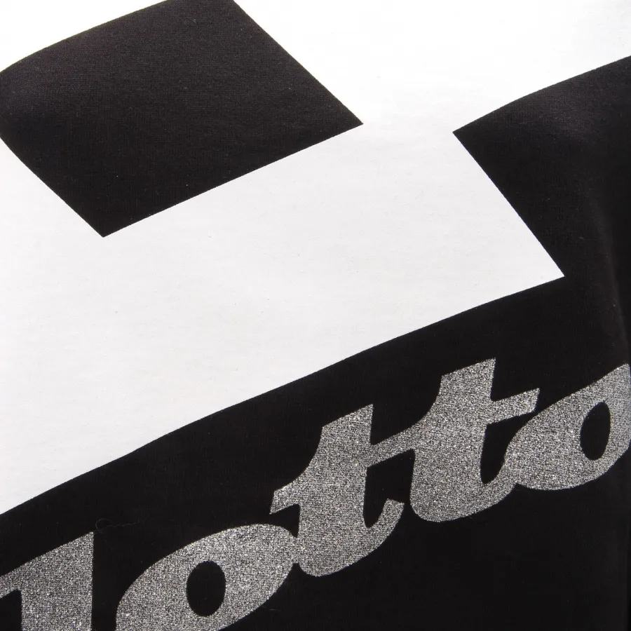 3145AE felpa cappuccio donna LOTTO  black   glitter sweatshirt woman