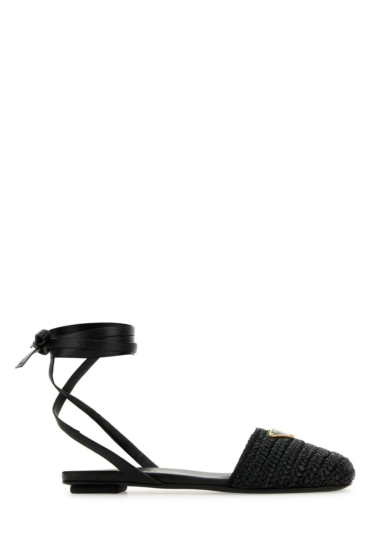Black raffia sandals    
