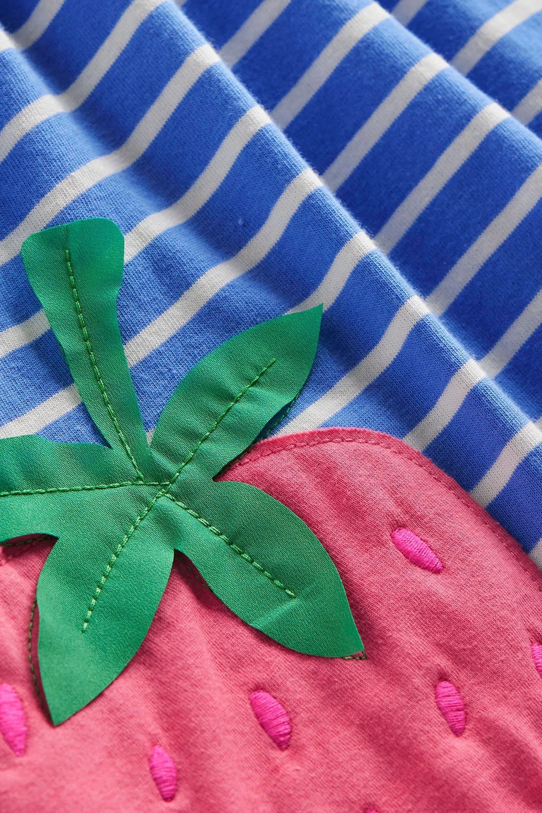 Boden 100% Cotton Ice Tie Waist Applique Dress    