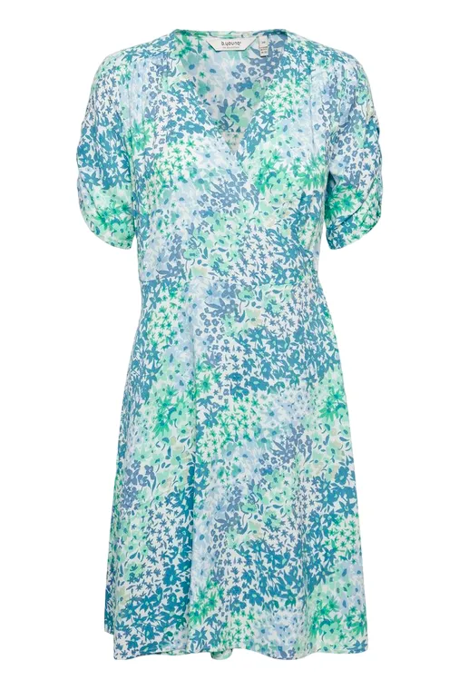 b.young Women's V-neck dress Bymmjoella Wrap Dress 20811399 201691 blue bell mix