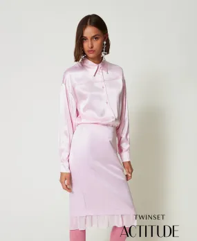 Camicia in raso martellato