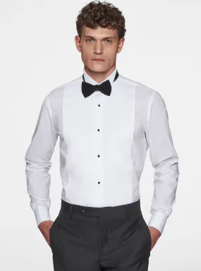 Camicia smoking diplomatica in popeline stretch
