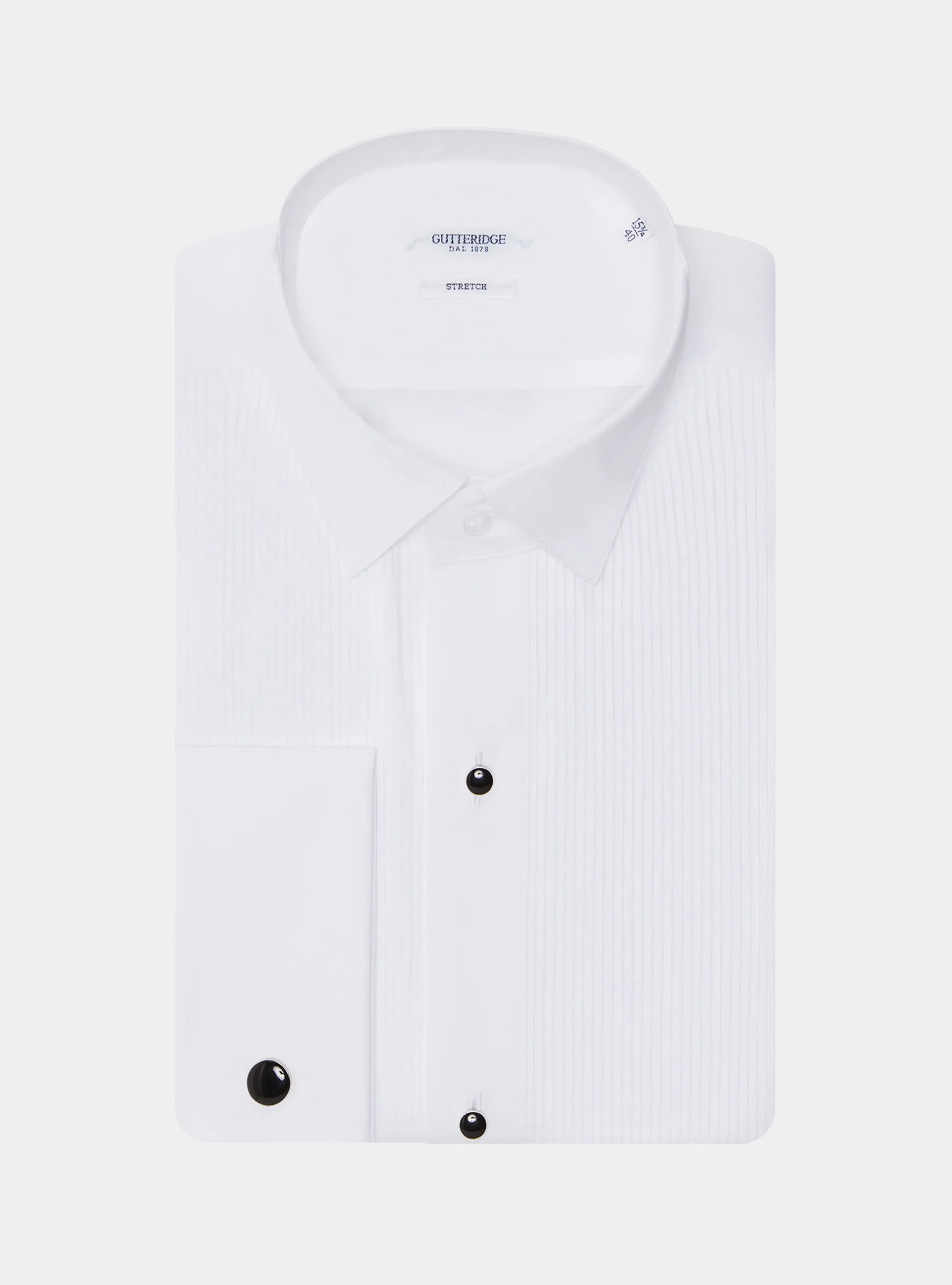 Camicia smoking diplomatica in popeline stretch