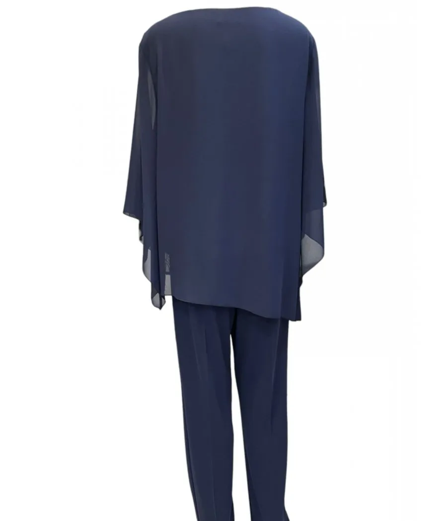 COMPLETO PANTALONE CON CASACCA RICAMATA IN PAILLETTES