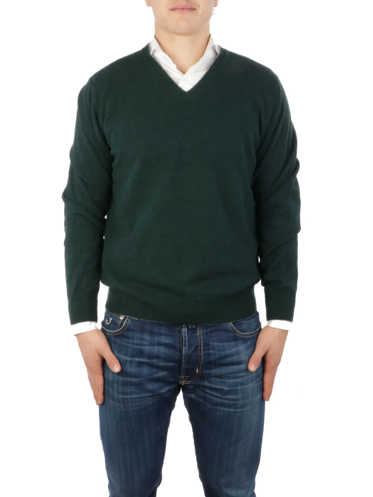 CRUCIANI ---------- Pullover Uomo in Cashmere Scollo a V ---------