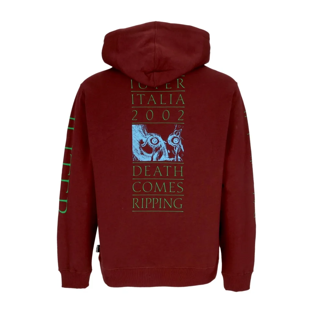felpa cappuccio uomo cruel world hoodie BURGUNDY
