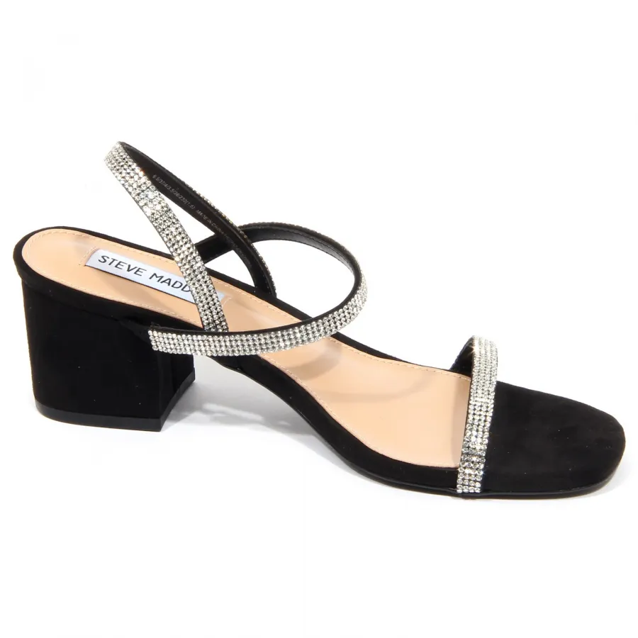 G1172 sandalo donna STEVE MADDEN ISTA-R black strass sandals women