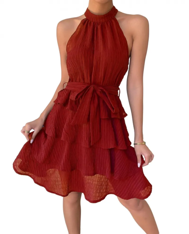 Kayotuas Women Dress Summer A Line Evening Party Office Ladies Formale pieghettato Sweet Girls Fashion Streetwear