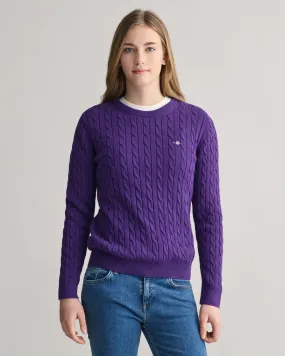 Maglia lavorata in cotone a trecce Shield Teen Girls    