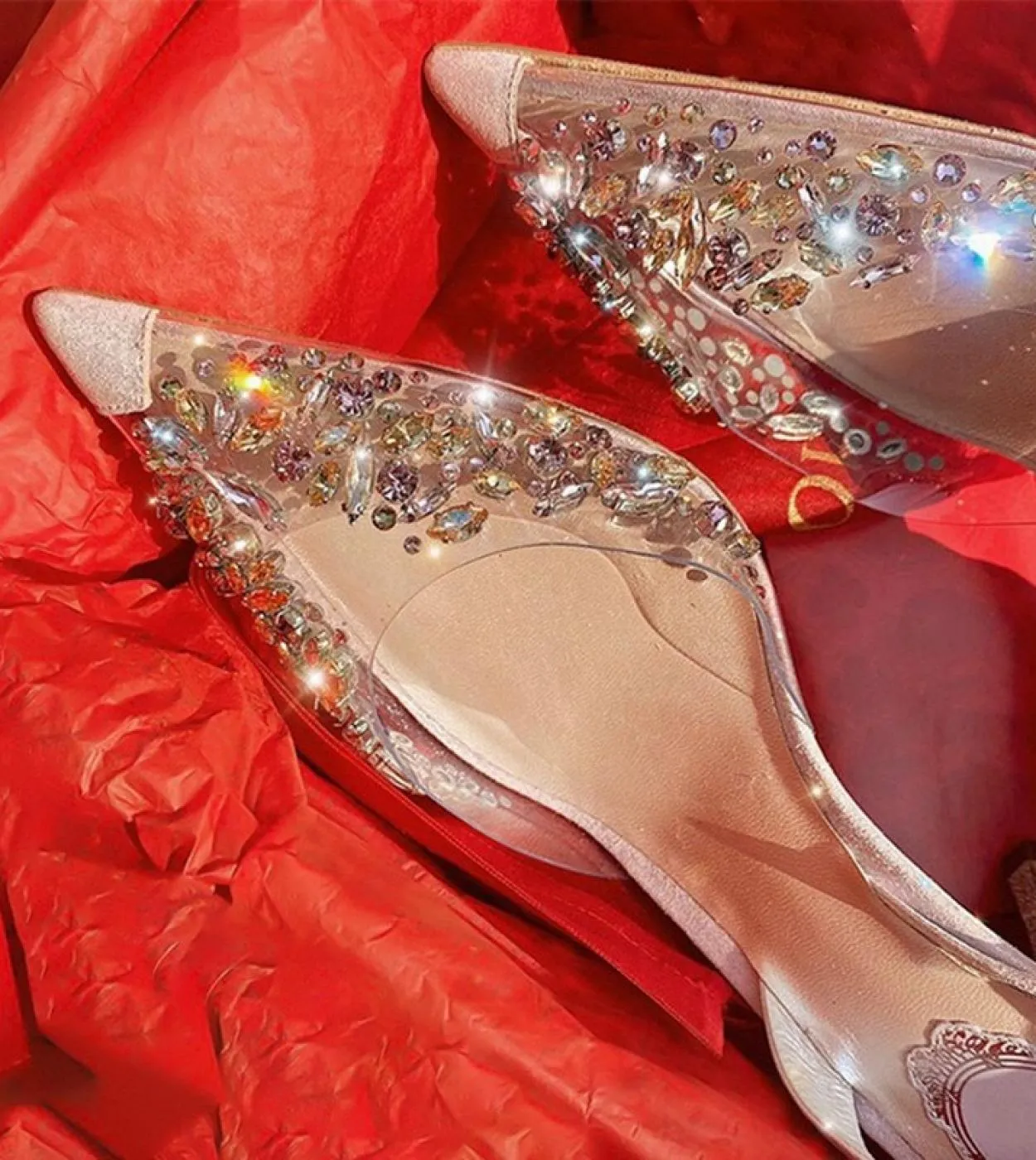 Mediumheeled Highheeled Shoes Opentoe Rhinestone Shoes French Temperament Highheeled Sandals Stiletto   Womens Sandal