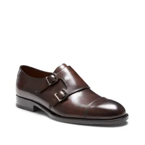 Men Leather double-buckle Derby shoe