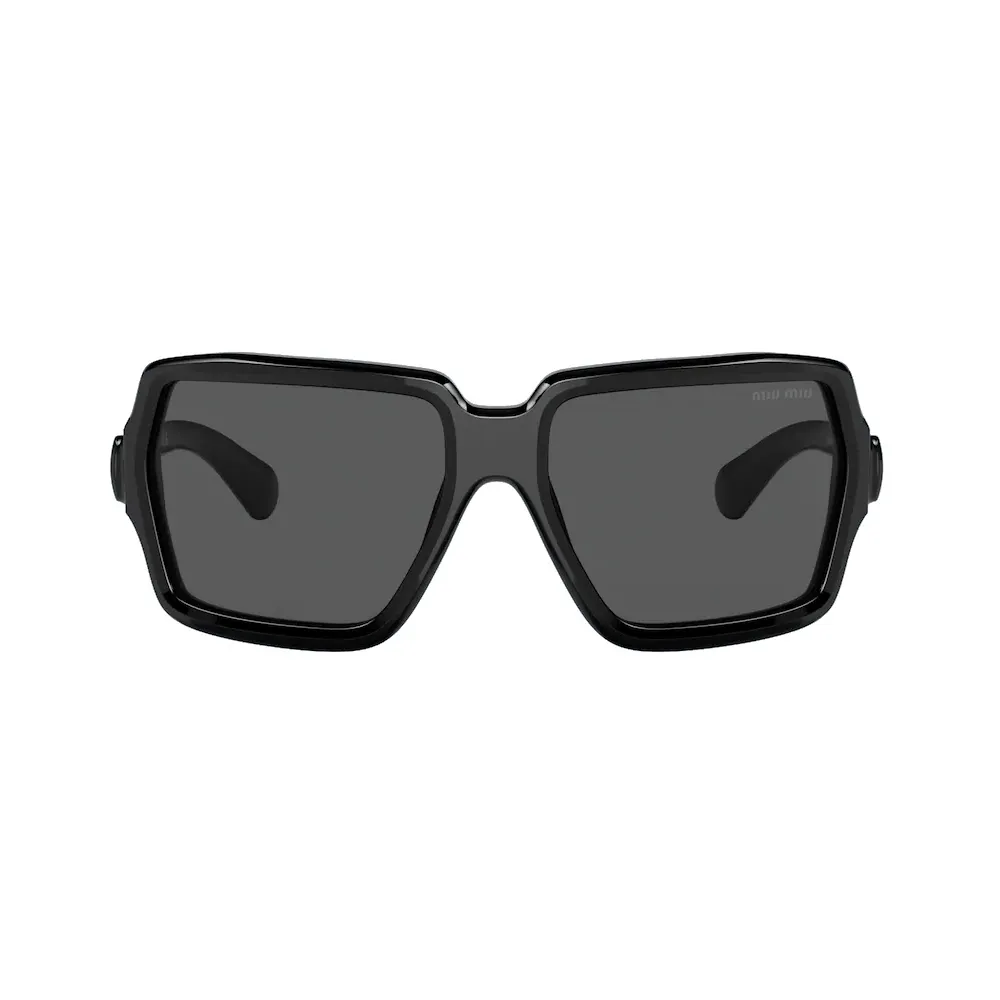 Miu Miu - Occhiali Miu Miu Logo - Maschera - Nero Carbone - Occhiali da Sole - Miu Miu Eyewear