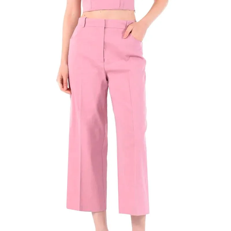 Pantalone dritto in misto lino 