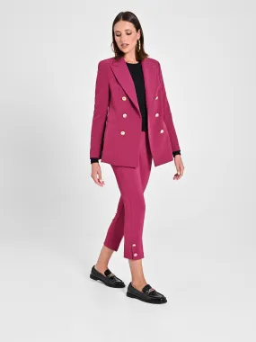      Pantaloni Slim in Tessuto Tecnico Bordeaux     