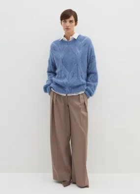 Pullover oversize tricot con lurex