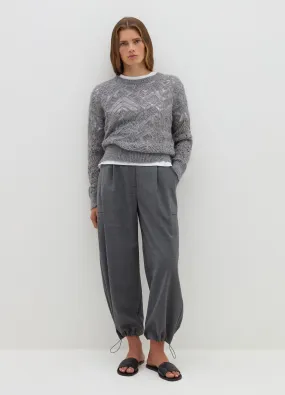 Pullover traforato con lurex