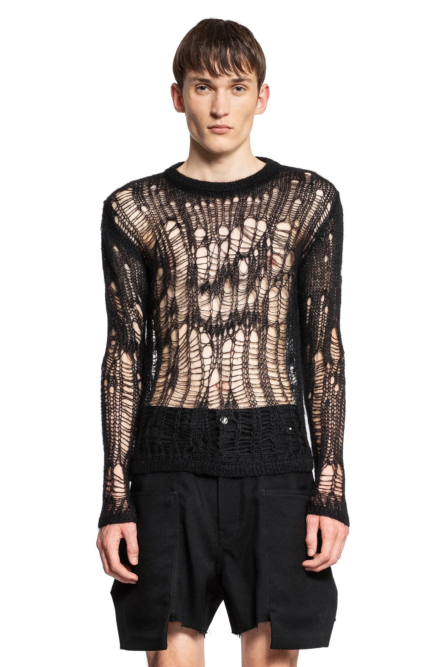 rick owens  porterville biker level in net knit 