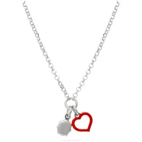 SARNIORO Collana bimba in argento 925 cuore e coccinella 