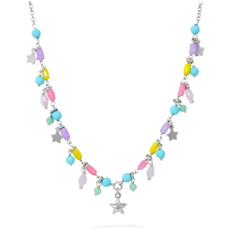 SARNIORO Collana donna in argento 925 con charms colorati