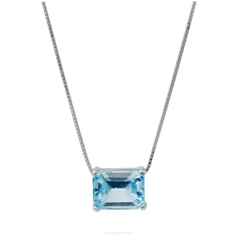 SARNIORO Collana oro 9Kt centrale zircone topazio SarniOro
