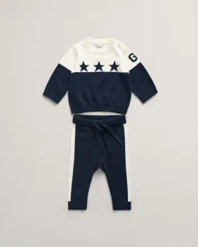 Set lavorato a maglia stelle e G Baby    