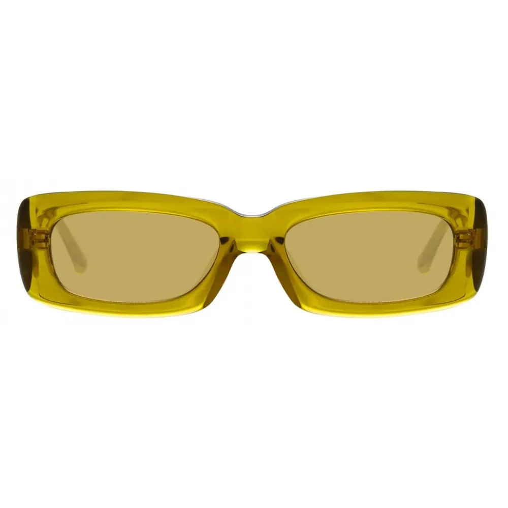 The Attico - The Attico Mini Marfa in Mostarda - Occhiali da Sole - Official