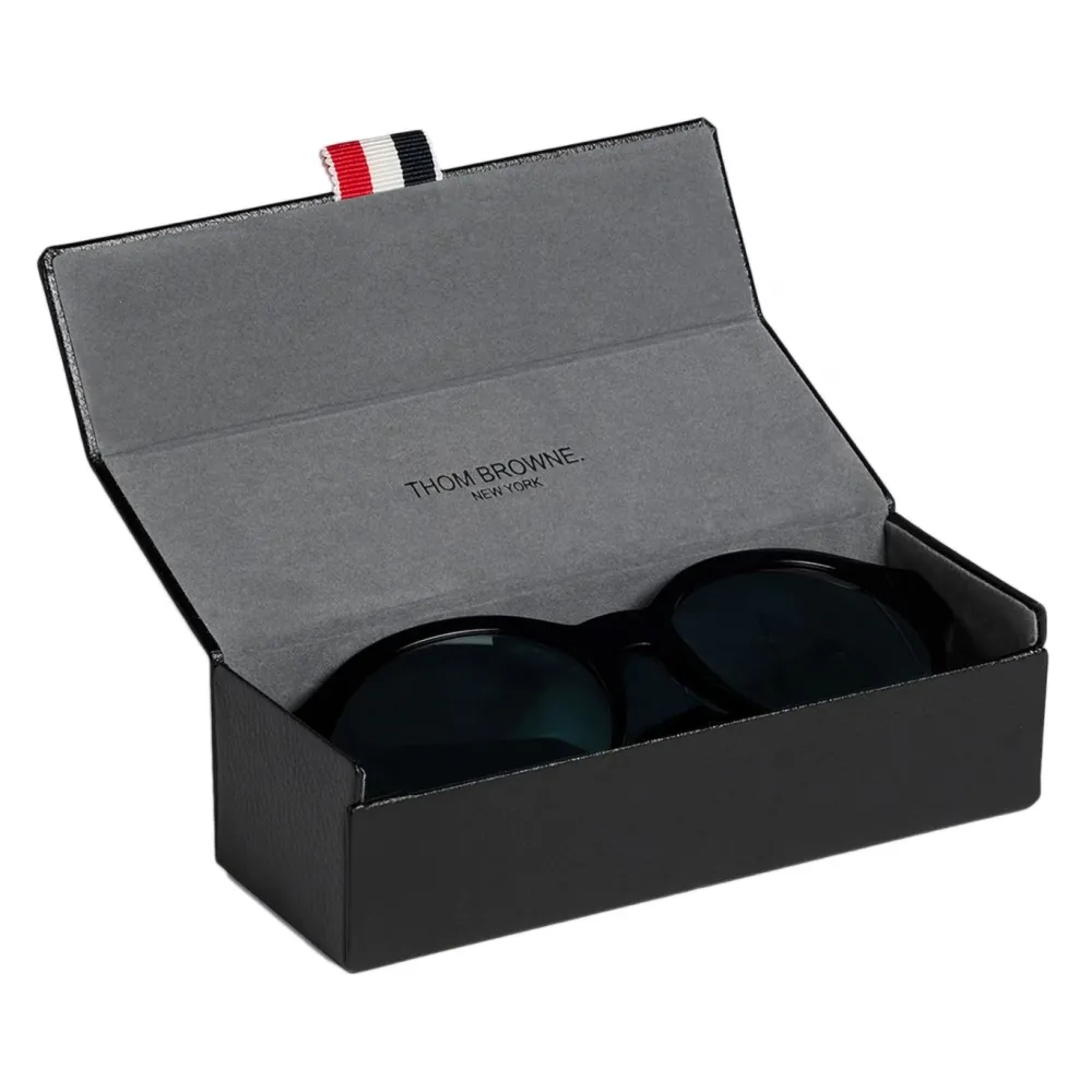 Thom Browne - Occhiali da Sole Rotondi Larghi Neri e Grigio - Thom Browne Eyewear